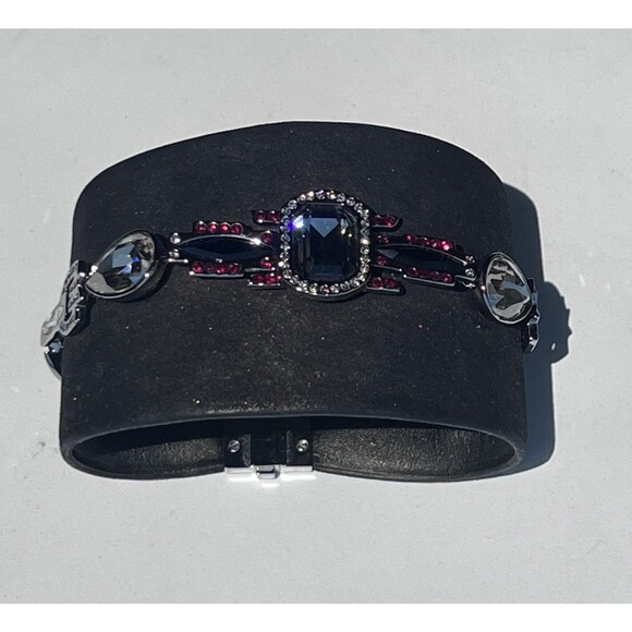 Swarovski Pony Cuff Bracelet 1110335 LMUL/RUS Crystal Leather Designer Jewelry - Picture 1 of 7